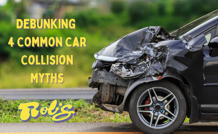 crashed car sitting on the side of the road